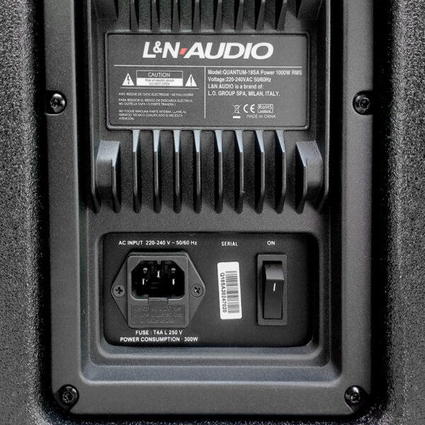 QUANTUM-18SA SUBWOOFER ACTIVO 18" 2000W PEAK SPL 135DB C/DSP «L&N-AUDIO»